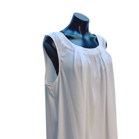 NWT St. John Collection White Sleeveless Blouse XL - Picture 3 of 7